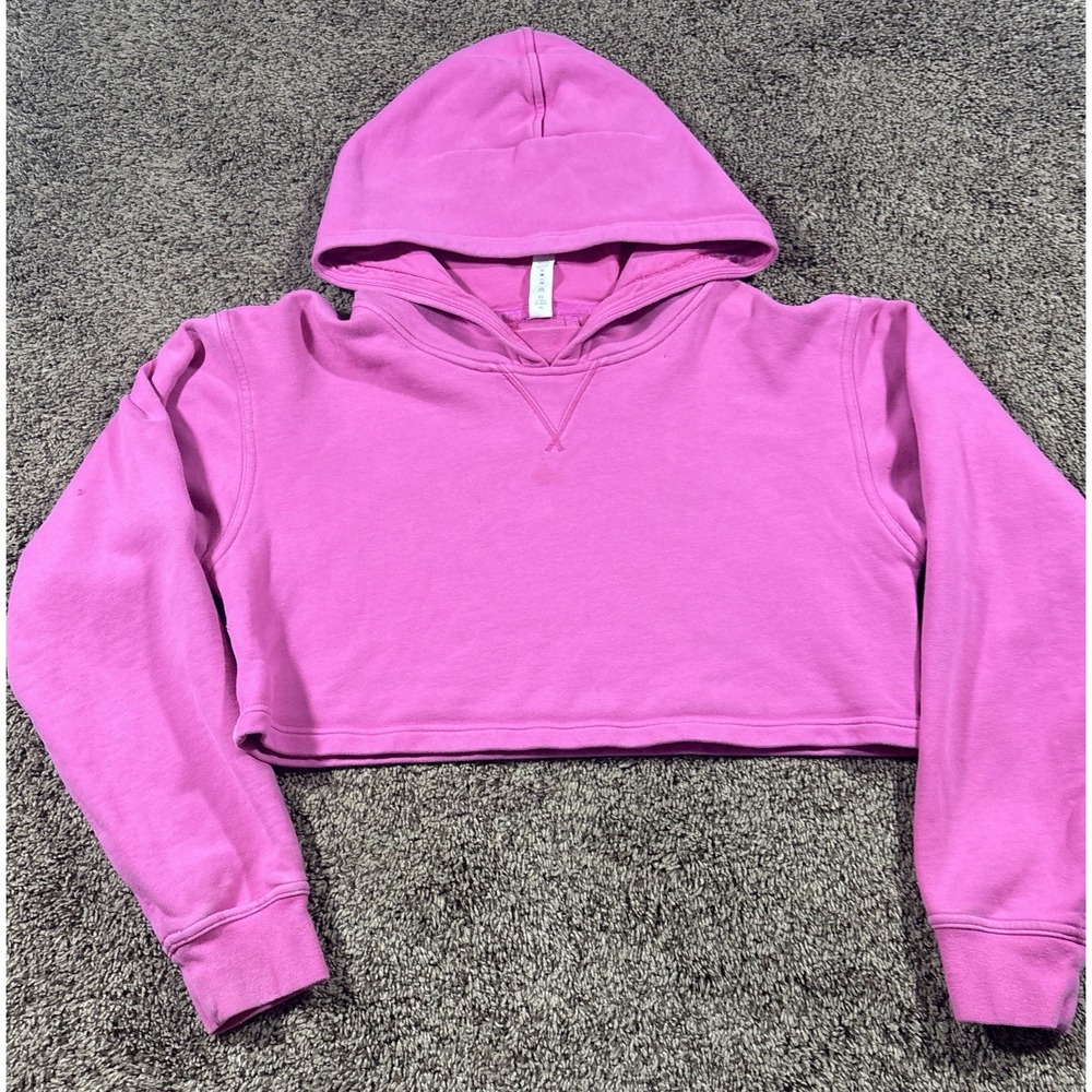 Lululemon Women's Size 4 Pink Cropped Pullover Hoodie Sweatshirt